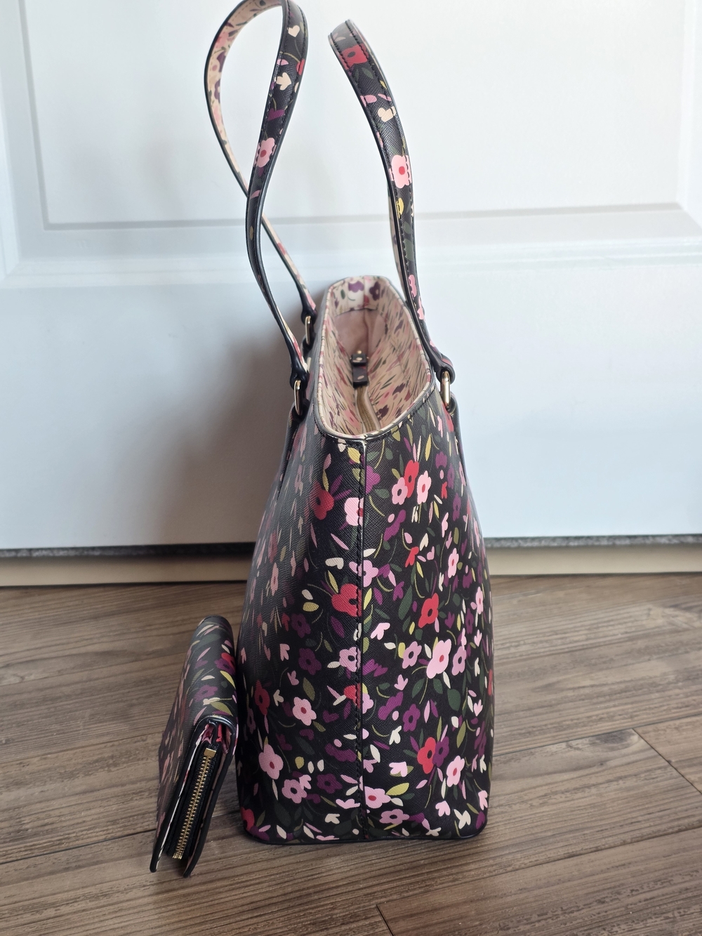 Kate Spade Laurel Way Boho Floral Dally Tote + Wallet - Picture 3 of 14